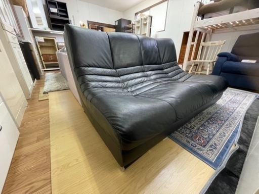 【リサイクルサービス八光　田上店　配達・設置OK】ニトリ　本革　2人掛けソファ