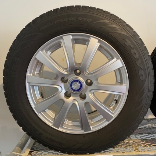 【中古スタッドレス】205/65R16 タイヤ&アルミ4本セット