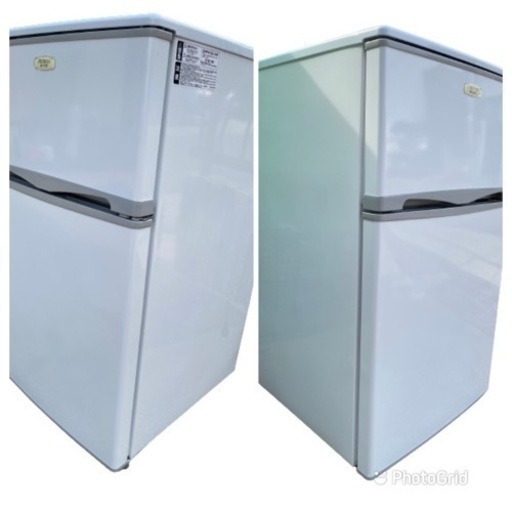2019年製? アビテラックス 【右開き】96L 2ドア直冷式ノンフロン冷蔵庫 ホワイト AR975E(0518松)