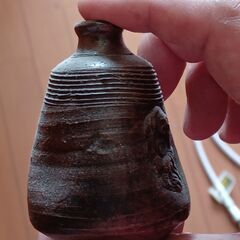 備前焼　備前　保命酒　人形　徳利　そろばん徳利　手のひらサイズ　骨董　骨董品の画像