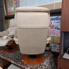 商談中！　カリモク　ＴＨＥ FIRST　ＲＵ７３シリーズ　本革パーソナルチェア　Ｌサイズ　ベージュ　【愛品倶楽部柏店】の画像