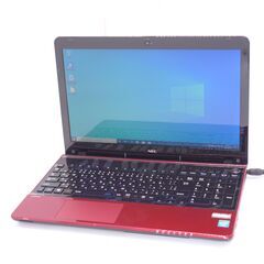 中古美品 新品爆速SSD 15.6型 赤 ノートPC NEC PC-LS150RSR 第3