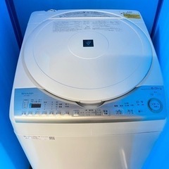 送料無料●30日間保証付き●2018年製●SHARP シャープ●8kg●ES-TX8C-W●ホワイト●電気洗濯乾燥機