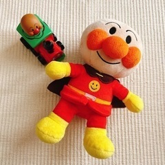 ★値下げ★アンパンマン【美品】ぬいぐるみ  ゼンマイ乗り物　おもちゃ