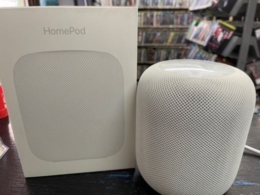 【美品】Apple ホームポッド MQHV2J/A HomePod [ホワイト］スマートスピーカー 2022/05/21