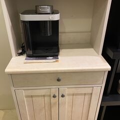 宇都宮でオシャレな家具を探すなら『オトワリバース！』レンジ台 ミドルレンジボード オフホワイト ニトリ 中古品の画像