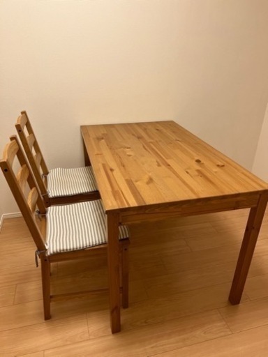[値下げ] ダイニングテブルセット IKEA ナチュラル JOKKMOKK