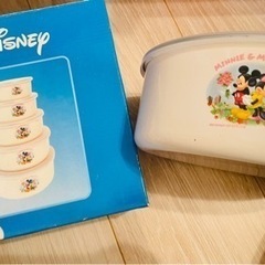 【新品　美品】ミッキーホーロー容器セット