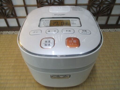通電確認済み シャープ SHARP KS-C5E　ジャー炊飯器 ホワイト 3合炊き 2012年製 現状品　キレイ
