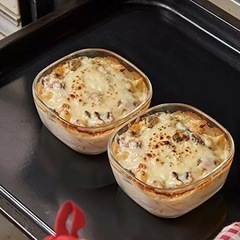 HARIO(ハリオ) 耐熱 ガラス製 保存容器 4個セット 角Sサイズ ホワイトの画像