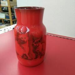 Noritake ノリタケ オールドノリタケ 辰砂 花瓶 フラワーベース 猫の画像