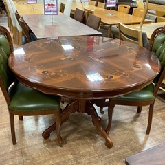 C1*335[ご来店頂ける方限定]円形ダイニング3点セット