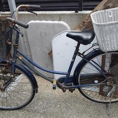 中古 自転車 ママチャリ 26インチ 前後カゴ付き