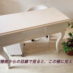 【ネイルデスク＆椅子セット】コンセント付きネイル机ネイルチェアの画像