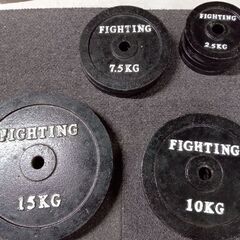 バーベルセット　ラック付き　約85kgセット　FIGHTING ...