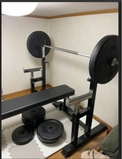 ベンチプレスセット　ダンベル　マット付き