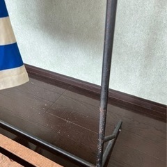 インダストリアル　アイアン　木製　ディスプレイ　什器　ハンガーラック　黒鉄　アンティーク　ビンテージ　の画像