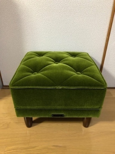 カリモク60 モケットグリーン Kチェア1シーター&オットマン