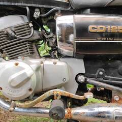 【レストア済 完全動作品】CD125T ホンダ ベンリイ ベンリィ 125cc 原付二種 自賠責 令6年6月迄 1977年式 初期型 4速 6V 日常実働 エンジンOH済 ビジバイ  乗って帰れますの画像