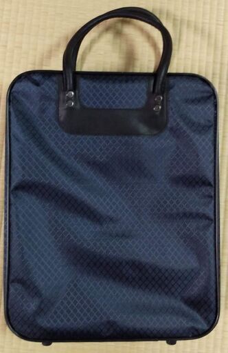 【未使用品。安くお譲りします】和装持ち運び用バッグ (縦型、色: ネイビー)