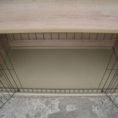 ペットゲージ 犬 ハウス 大型 ゲージ 木目 中古美品 近く無料配達の画像