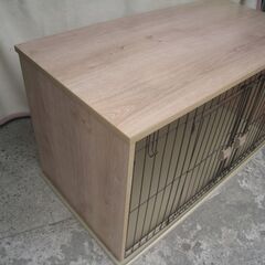 ペットゲージ 犬 ハウス 大型 ゲージ 木目 中古美品 近く無料配達の画像
