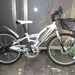 自転車　子供用　22インチ　外装6段　オートライト