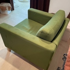 1人掛け　緑　ソファの画像