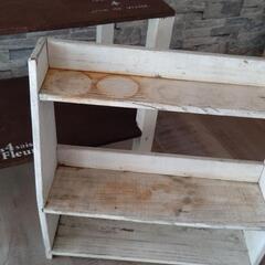 （決定しました!）シャビーホワイト　シェルフ　多肉棚　無料の画像