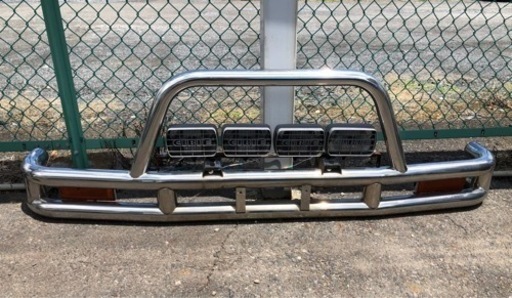 希少 日産テラノD21型 フロントグリルガード フォグ付き