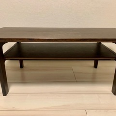 カリモク　チターノ　センターテーブル　棚板付き　無垢天板の画像