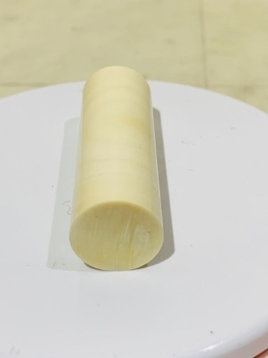 マンモス材　印材　希少横目印鑑　26g  長さ5.8cm 太さ1.8cm 太型　会社印等に