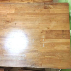 北欧風　ダイニングテーブル　チェア2つ　ベンチタイプチェアの画像