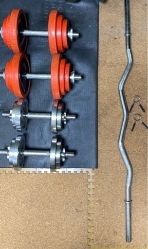 ファイティグロード製等ダンベル15kg×2個、10kg×2個セット