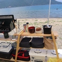 ウッドラック　キャンプ用　キッチン台