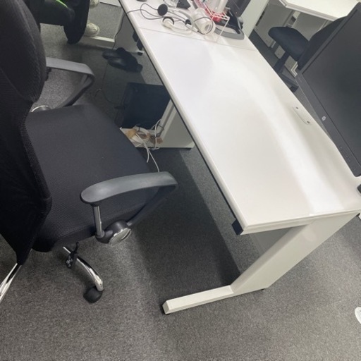 アスクル事務机　2台セット　オフィスチェア付き　★美品