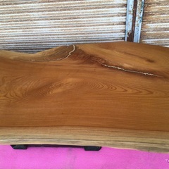【期間限定】無垢材 天然木（欅）一枚板ダイニングテーブル 欅ダイニングテーブル天板 一枚板 無垢材 磨き加工済み