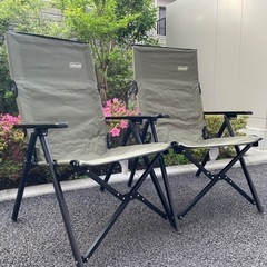 【契約成立済】コールマン　レイチェア　2脚セット　オリーブの画像