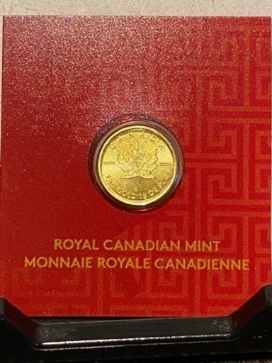 メイプルリーフ金貨１ｇ（製造番号付）