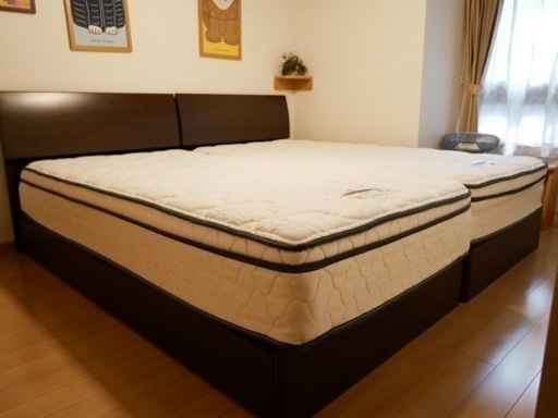 美品　シングルベッド　高級マットレスの「Sealy」