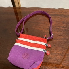 中古キプリングミニショルダー(赤紫)