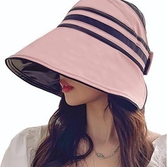 新品未開封！UVカット 帽子 レディース つば広 紫外線対策 日...