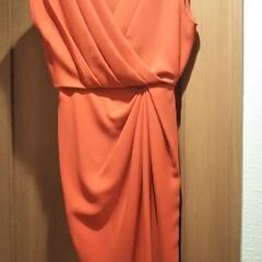 Diagram アシンメトリー オレンジワンピース ドレスの画像