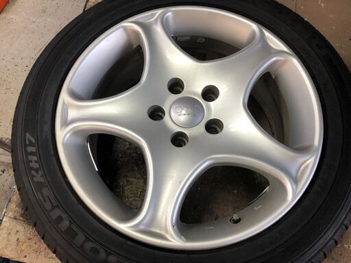 ☆彡C/T/S design１７インチ・アルミホイール＆夏タイヤ／４本セット!　７Ｊ５ｈ114.3/+38バリ山!!!