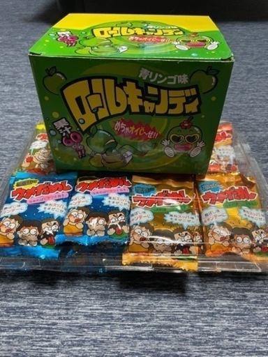 ロールキャンディ（青リンゴ味）20袋、ウメだめし（4種類）38袋