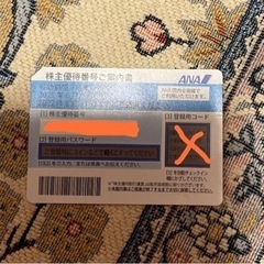 【保留】ANA:株主優待券:2022/5/31まで