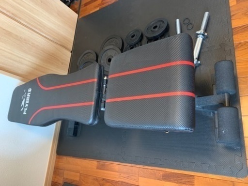 【取引中】トレーニングベンチ　ダンベル55キロセット