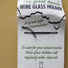 木製ワイン&ワイングラスホルダー 未使用品Great Aussie wine glass holderの画像
