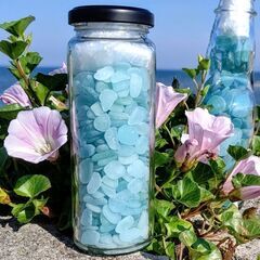 潮騒シーグラス（Ａランク 水色系 430個セット）