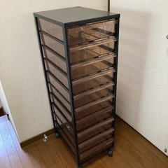 10段収納ラック・車輪付きの画像